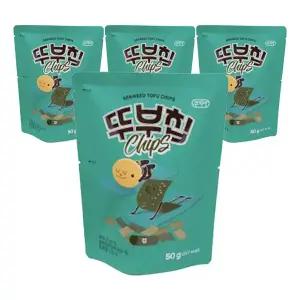 [소비기한 임박] 국산 콩 뚜부칩 두부과자 김 50g, 4개