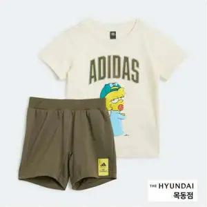 [아디다스키즈] JL9174 더 심슨 티 세트 키즈 (85-100) 여름 반팔 상하복 KIDS HMDK