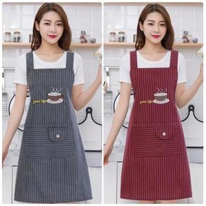 남자앞치마 식당앞치마 바리스타 주방 카페 주방 앞치마 남여 면화 손 닦아 남성용 가정용 대형 포켓 및 내