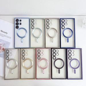 삼성 갤럭시 S25 S24 S23 S22 S21 FE 플러스 노트 10 20 울트라용 Magsafe 마그네틱 무선 충전 케이스 고급