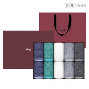 [송월]송월타올 솔리드 뱀부무지 200g 10장 호텔 수건 프리미엄 선물세트