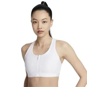나이키 NIKE 스우시 프런트 지퍼 여성 미디엄 서포트 패드 스포츠 브라 FN2732-100 459012