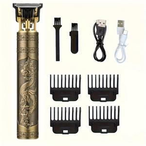 T9 HairClipper 수염 면도 바디 헤어 트리머 가위 전기 기계 남자 이발 0mm 드래곤 조각