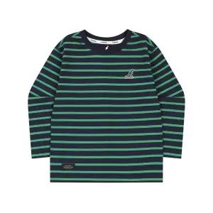 [캉골키즈](대전신세계)클럽 로고 롱 슬리브 스트라이프 티셔츠 RC 0002 그린ARCCRT00020GN