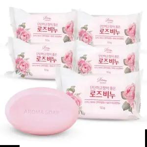 동서씨앤지 향이 좋은 로즈 세수 세안 비누 150g 5개