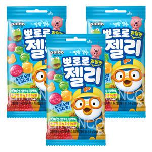 팔도 뽀로로 과일맛 젤리 53g 3개/무배