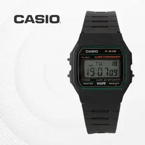 카시오 CASIO 남여공용 우레탄 빈티지 전자 손목시계 F-91W-3D