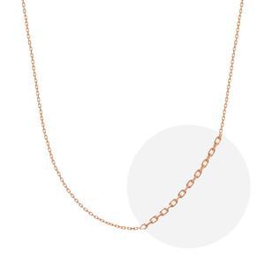 갤러리아 14K 각줄 체인 목걸이 줄 핑크 골드 0.5mm