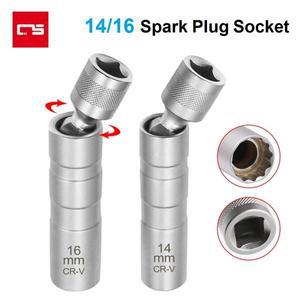 마그네틱 소켓 렌치 수리 제거 도구 얇은 벽 38 인치 드라이브 소켓 14mm 16mm 점화 플러그용 12 각도