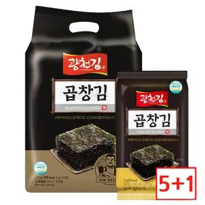 [5+1이벤트] 광천김 곱창김 도시락김 5g x 27봉 /식탁김/비닐포장