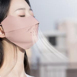 쿨링 에어홀마스크 페이스가드 2개 여름 숨쉬기편한 통풍 자외선차단 골프