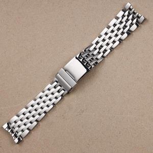 하이 퀄리티 광택 실버 솔리드 스테인레스 스틸 시계 밴드 Breitling Navitimer 시계 스트랩 팔찌 24mm