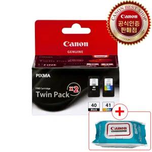 캐논 정품 잉크 PG-40+CL-41 TWIN 검정+컬러 세트