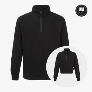 노스페이스 반집업 맨투맨 티셔츠 25SS 코어 하프집 NM5MR01B BLK