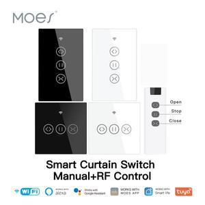 전동 Tuya 커튼 롤러 셔터 용 MOES WiFi 스마트 블라인드 스위치 Alexa Echo Google 홈 음성 제어