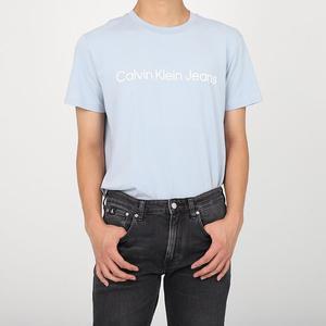 [Calvin Klein]캘빈클라인 남성 라운드티 로고 스트레치 블루그레이 J321612 B