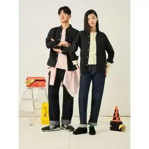 [빈폴] 남녀공용 리넨 솔리드 셔츠 - 블랙 (BC5364C225)
