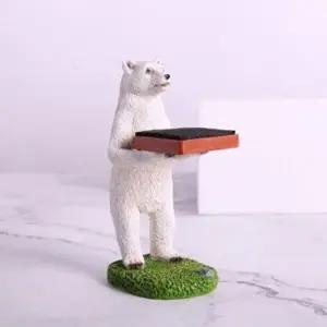 인테리어 장식 석고재질 POLAR BEAR 시계스탠드-WF64A47