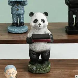 인테리어 장식 석고재질 PANDA BEAR 시계스탠드-WF64A46