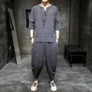 모시옷 남성 생활 세트 개량 삼베 상의 인견옷 중년 블라우스 여름 생활한복 개량한복 린넨