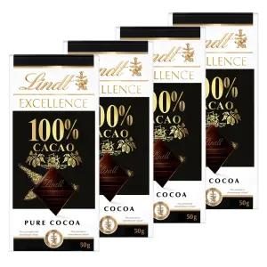 린트 초콜릿 엑설런스 다크 100% 50g X 4개