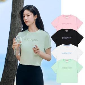 갤러리아 [24S] 디스커버리 우먼스 타이포 크롭 반팔티셔츠 DWRS95043