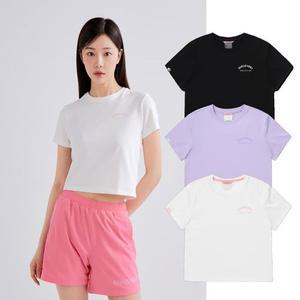 갤러리아 [24S] 디스커버리 우먼스 슬림핏 크롭 반팔티셔츠 DWRS96043