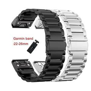 호환품 Garmin Epix Gen 2 Tactix 7 Pro 메탈 밴드 용 22 26mm 스테인레스 스틸 스트랩 Fenix 7 7X 6 6X