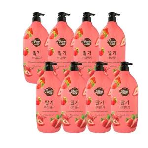 샤워메이트 리얼 내추럴 딸기 바디워시 1.2kg x8개