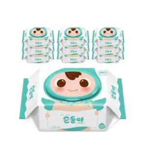 순둥이 물티슈 캡형 100매 10팩