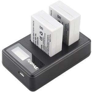 2Pcs NB-10L 배터리 + USB LCD 듀얼 충전기 Canon PowerShot G15 G16 G1X G3X SX40 HS