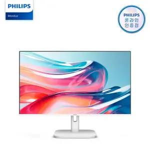 필립스 24E1N2100AW 120Hz 시력보호 4면 보더리스 스피커 화이트 무결점 사무용 듀얼 IPS 모니터