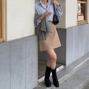 위브 롱 미니 스커트 봄 가을 하객룩  데이트룩