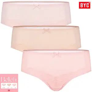 BYC인견미디레이스여삼각팬티3매입 WRR2241
