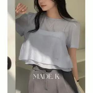 케이클럽!~긴팔버전추가! [MADE]시루아 레이어드 뷔스티에 블라우스 세트 (S-L/5만장돌파/하객룩/출근룩/나시세트/뷔스티에/오간자블라우스)
