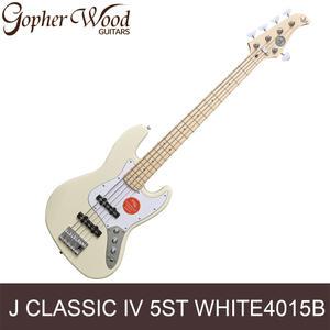 Gopherwood 고퍼우드 J classic IV (J클래식4) 5현 베이스기타 WHITE4015B 플로럴 화이트