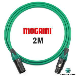 모가미 MOGAMI 2534 초록 XLR + XLR 뉴트릭 골드 마이크 케이블 2M