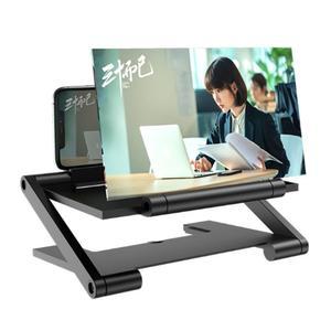 (화이트) 높이조절 화면확대 휴대폰 스크린 확대경 거치대/돋보기/측정/학습용/확대경/공구/관찰/도구/작업