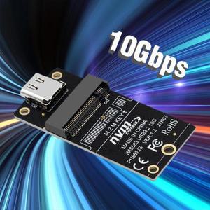 M.2 to C타입 HDD 케이스 어댑터 보드, NVME 인클로저 JMS583 칩, 10Gbps 지지대, 2230, 사이즈 SSD