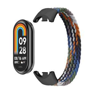 미밴드8스트랩 미 밴드 8 용 브레이드 솔로 루프 9 스트랩 액세서리 탄성 나일론 시계 교체 Miband NFC용 Correa 팔찌