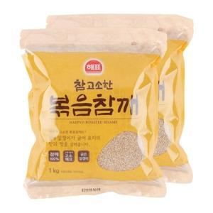 해표 참고소한 볶음참깨 1kg x 2개