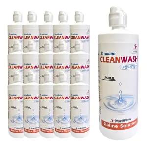 크린워시 렌즈 식염수 350ml X 15개 프리미엄식염수 렌즈용액