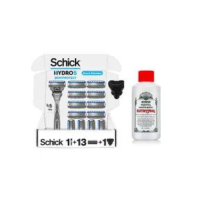 쉬크 하이드로5 스킨프로텍트 면도기 세트(날13입 + 면도기 + 커버1), 1개 + (증정) 유시몰 구강청결제오리지널  90ml, 1개