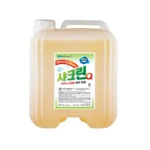 고농축 샤크린Q18L 알칼리 액체 세탁 세제 기름때 찌든때 수건 작업복 얼룩 땀 빨래 냄새 제거 드럼 통돌이 세탁기 청소