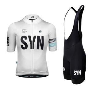 SYN CYCLING JERSEY 남성용  여름 도로 사이클링 반팔 세트 통기성 속건성 저지 턱받이