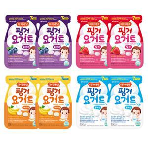 아이배냇 핑거요거트 플레인 2p + 딸기 2p + 블루베리 2p + 바나나 2p 세트