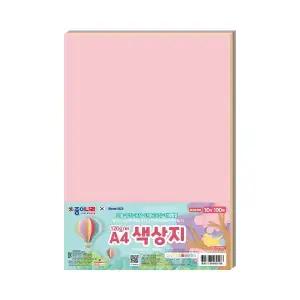 종이나라 더 두꺼운 A4 색상지 파스텔 10색 100매 120g 종이접기 색종이