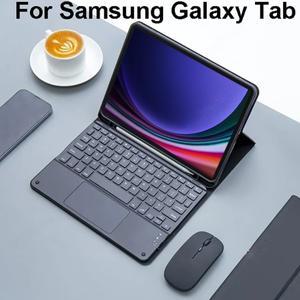 호환품 삼성 호환 갤럭시 호환 탭 A9 플러스용 키보드 케이스 태블릿 커버 S8 S9  S7 FE + A8 S6 라이트 A7