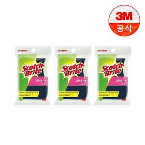 [3M]항균 코팅용기용 수세미 1입흠집방지용 3개세트