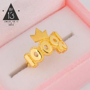 바이썰틴 100일이니셜 돌반지 3.75(1) 1.875(0.5) 아기순금 종로 백일 돌반지 3.75g 1.875g 카드결제 가능
